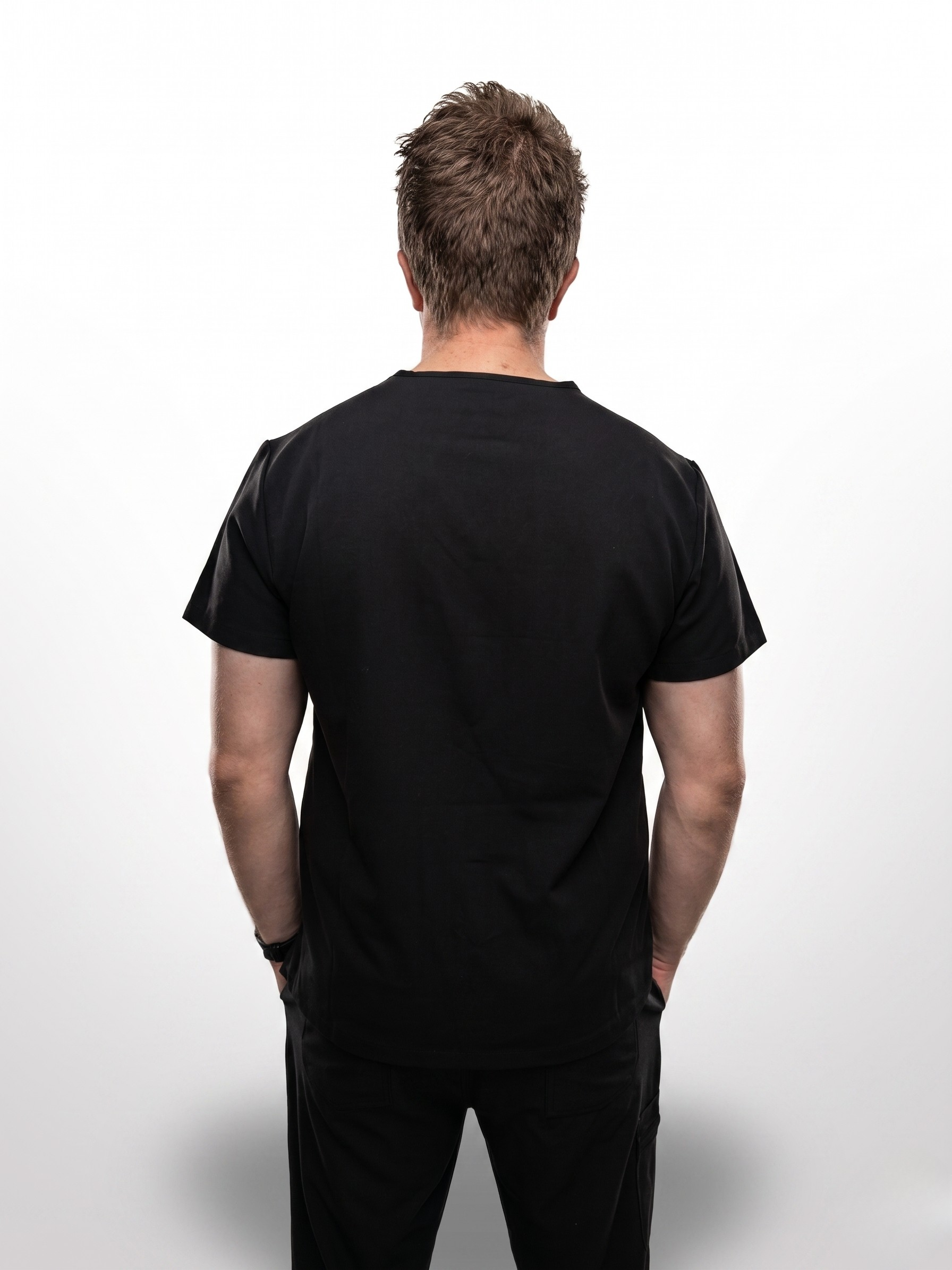 Men's Scrub Top Black