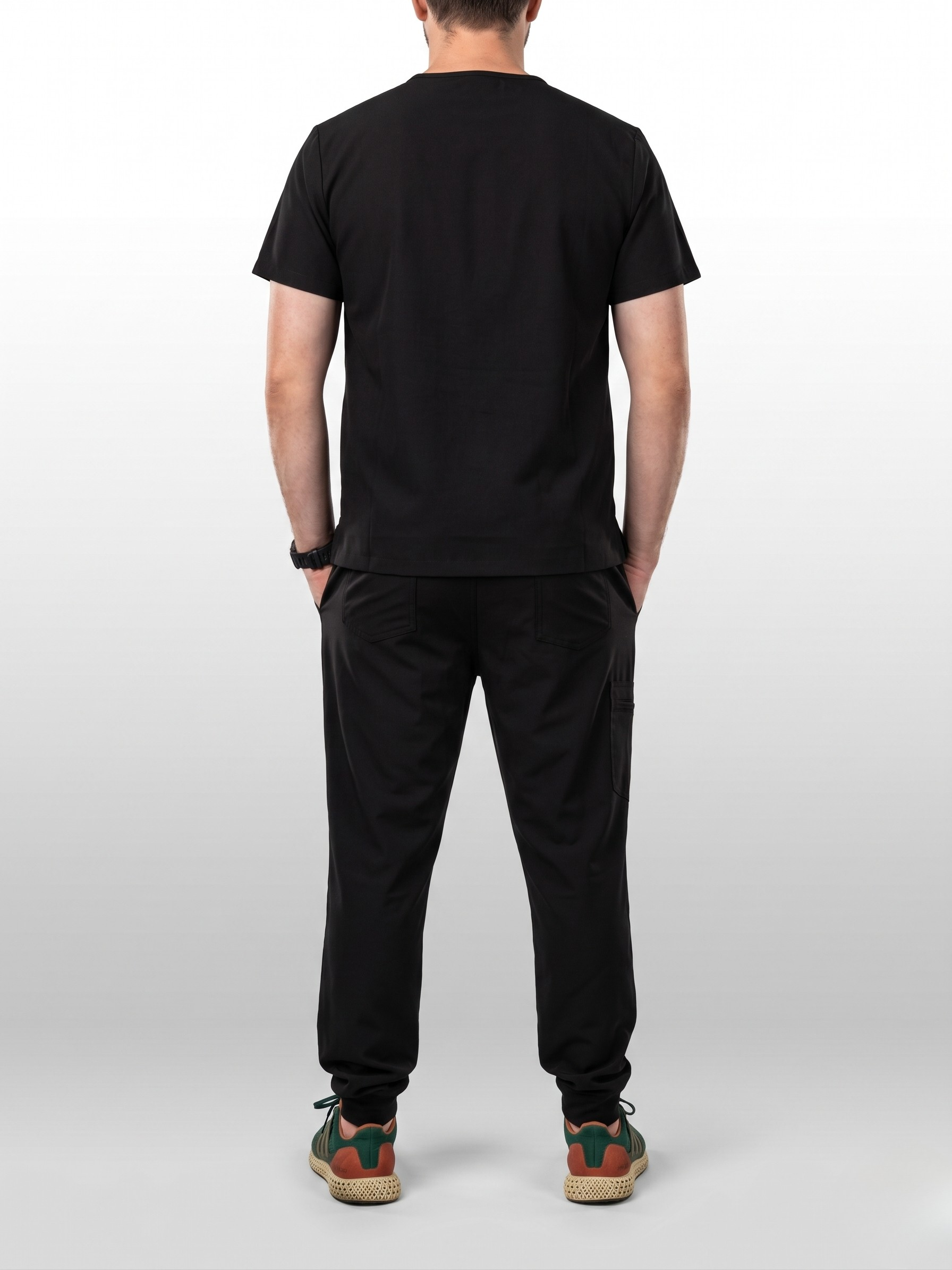Men's Scrub Top Black