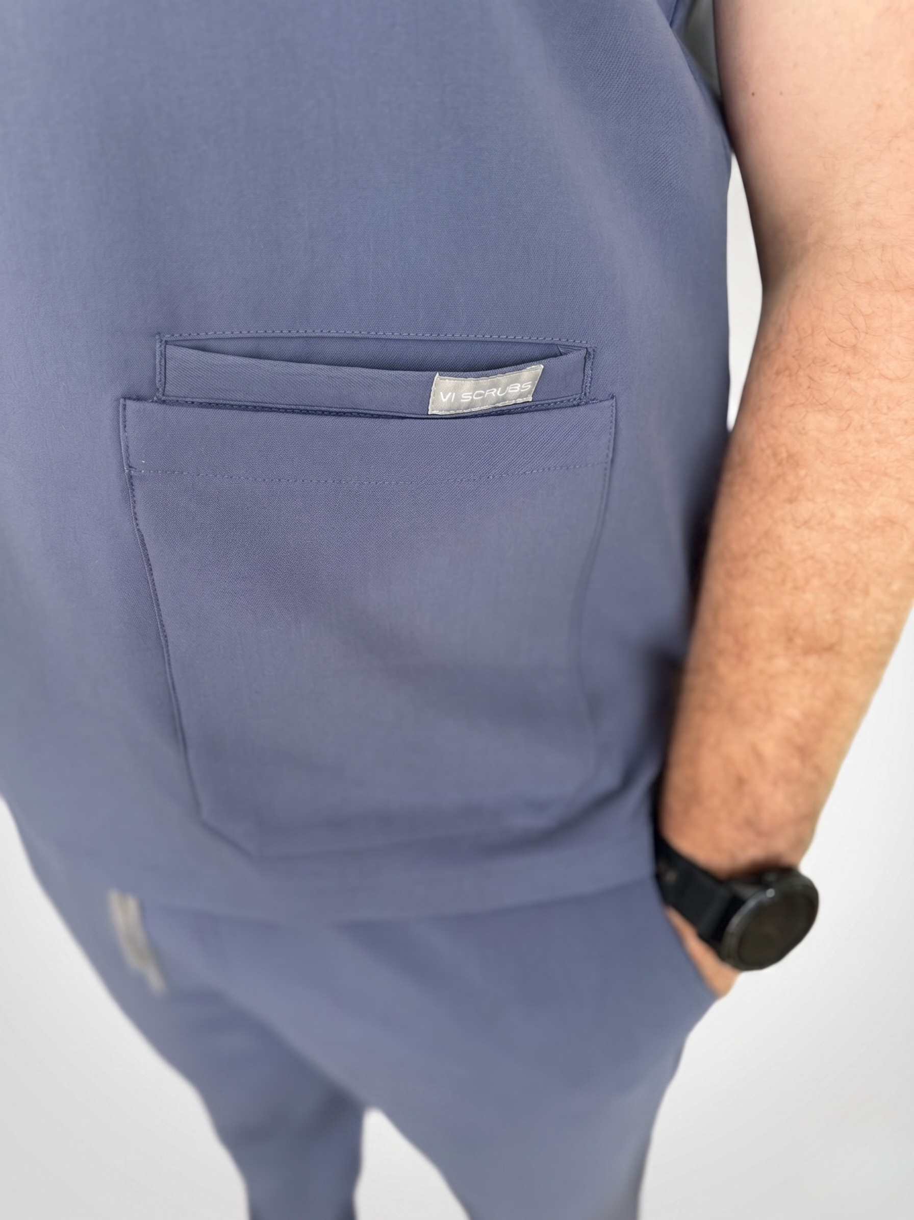 Men's Scrub Top Black