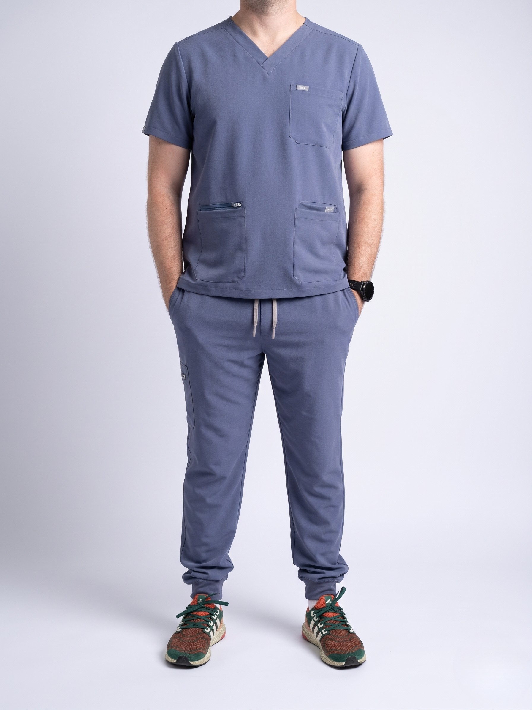 Men's Scrub Top Black