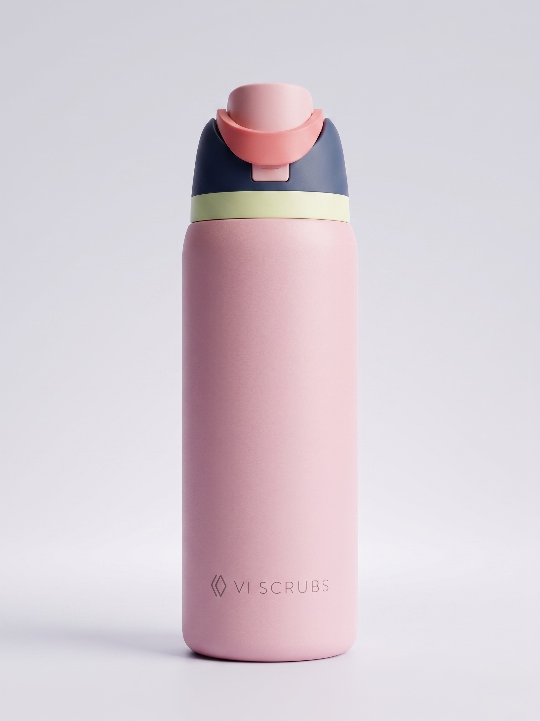 Vi Scrubs Vital Hydration Water Bottle Pink