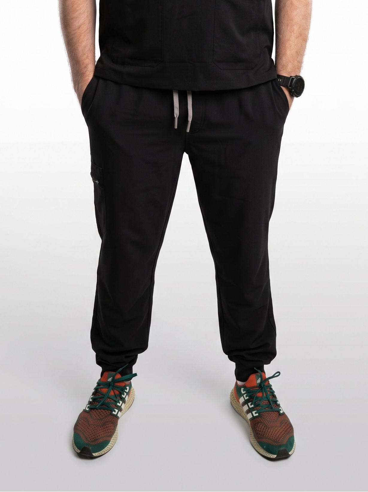 Men's Scrub Top Black
