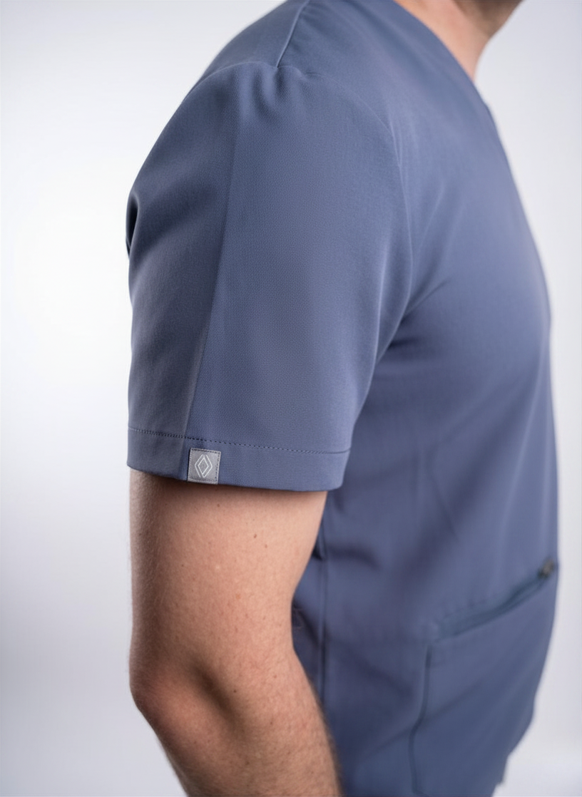 Men's Scrub Top Grey