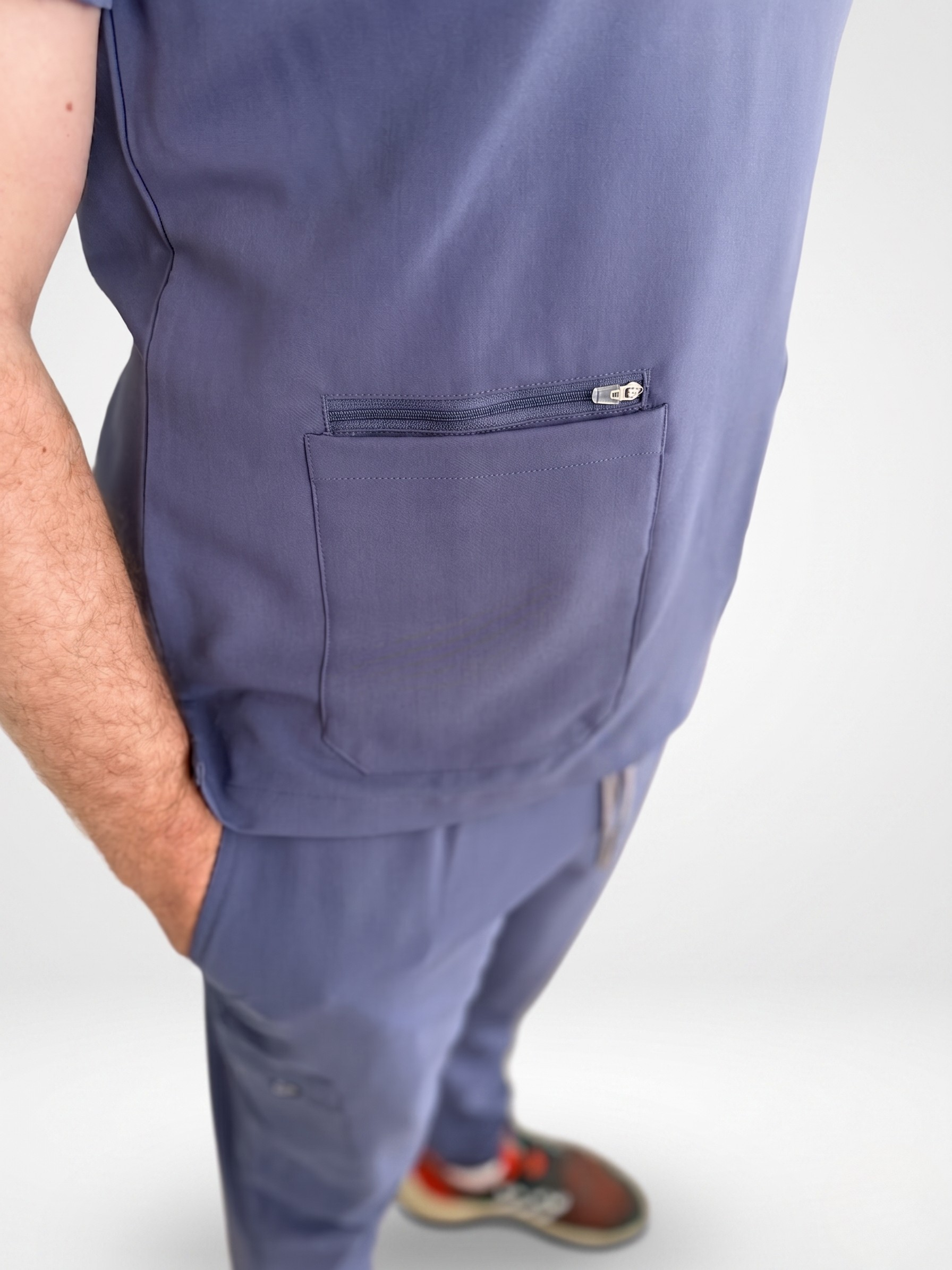 Men's Scrub Top Grey
